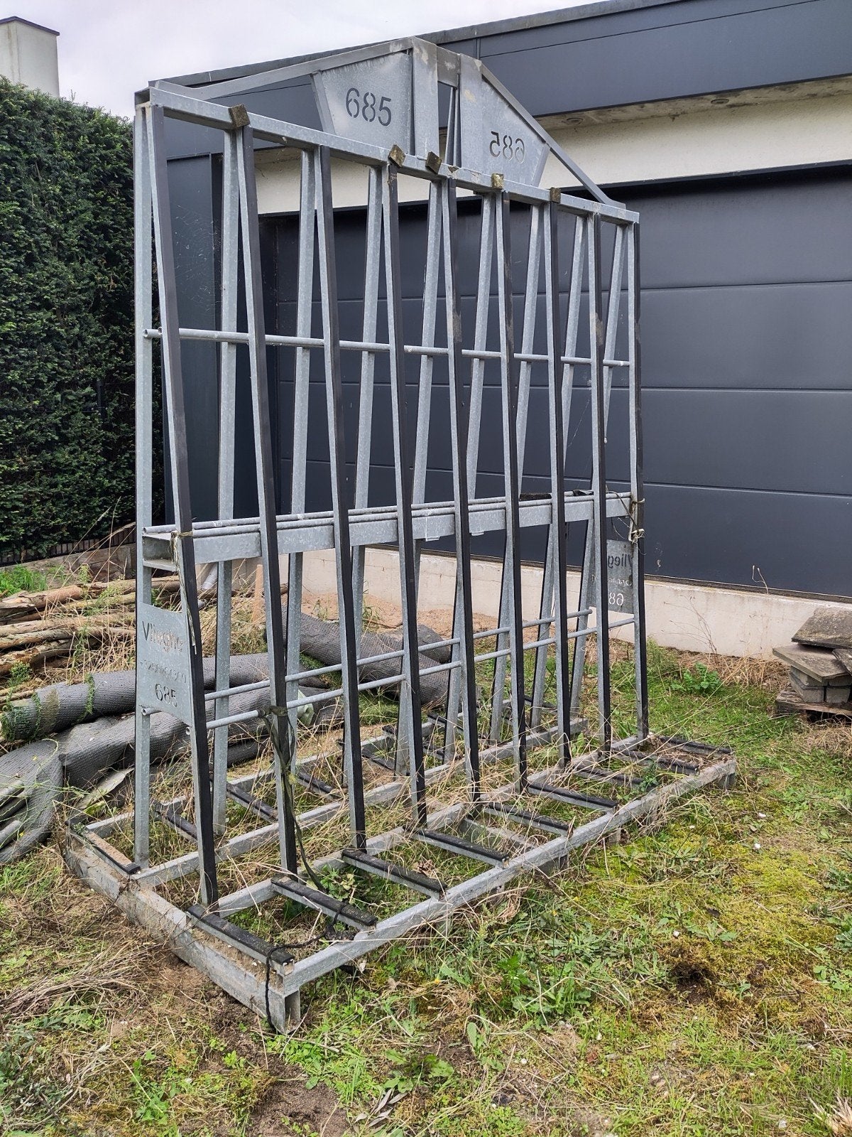 Gebruikte glasbok, dubbelzijdig, verzinkt, Doe-het-zelf en Verbouw, Ophalen, Gebruikt, 160 cm of meer, 160 cm of meer