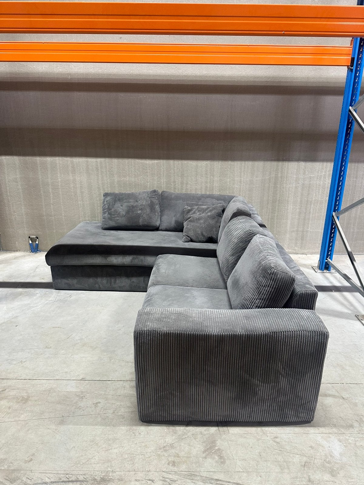 Moderne hoekbank 235x200 cm – Antraciet – Zeer comfortabel, Huis en Inrichting, Ophalen, Zo goed als nieuw, 150 cm of meer, Vierpersoons of meer