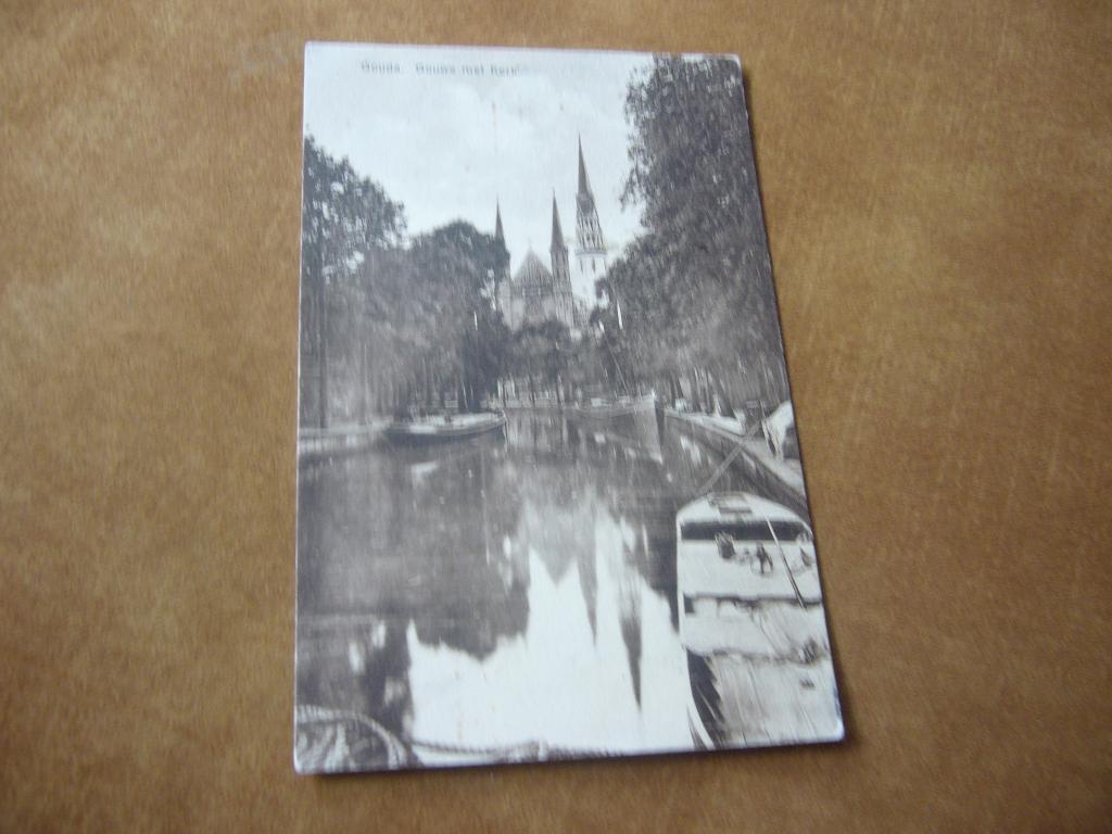 GOUDA  =  GOUWE MET KERK   1929, Ophalen of Verzenden, 1920 tot 1940, Gelopen, Zuid-Holland