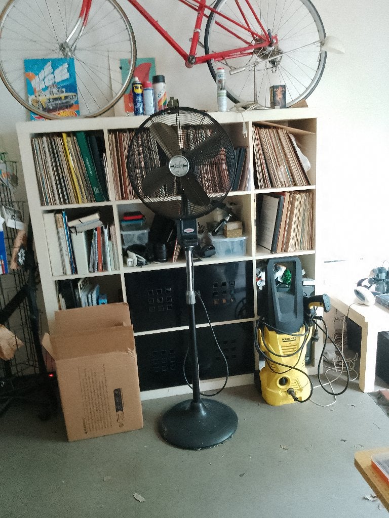 Grote zwarte Tronix statiefventilator, Ophalen, Gebruikt, Statiefventilator