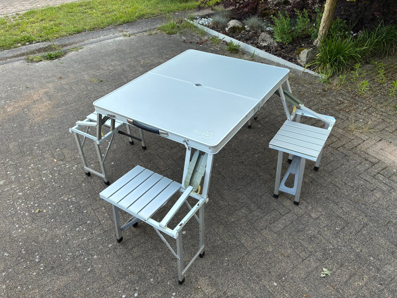 Uitvouwbare campingtafel, Caravans en Kamperen, Kampeermeubelen, Ophalen, Gebruikt, Campingtafel