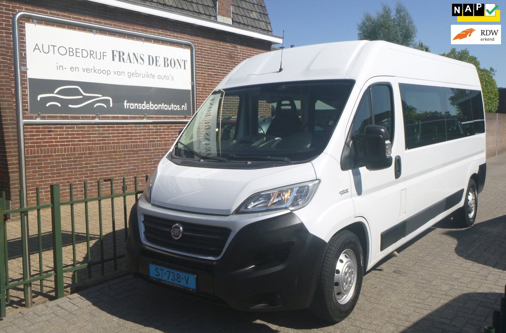 Fiat FIAT DUCATO CNG AARDGAS 9 PERSOONS ROLSTOEL AIRCO € 7, Auto's, 136 pk, Gebruikt, Euro 6, 4 cilinders