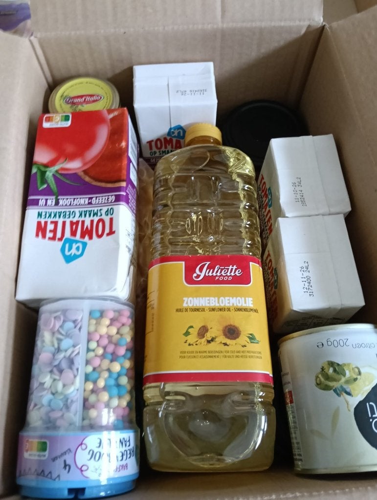 voedselpakket van 15 kg, Verzenden