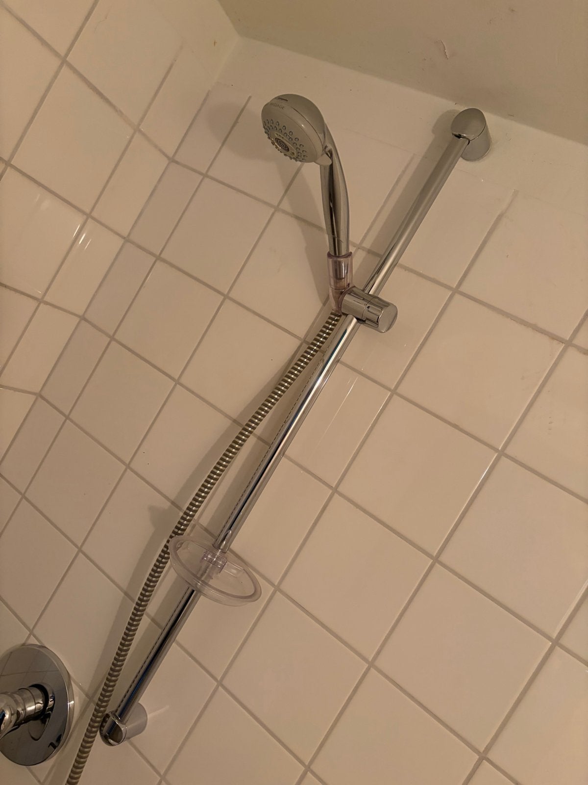 Hansgrohe douchestang met zeepbakje, Huis en Inrichting, Ophalen, Gebruikt, Overige merken, Douche-accessoire
