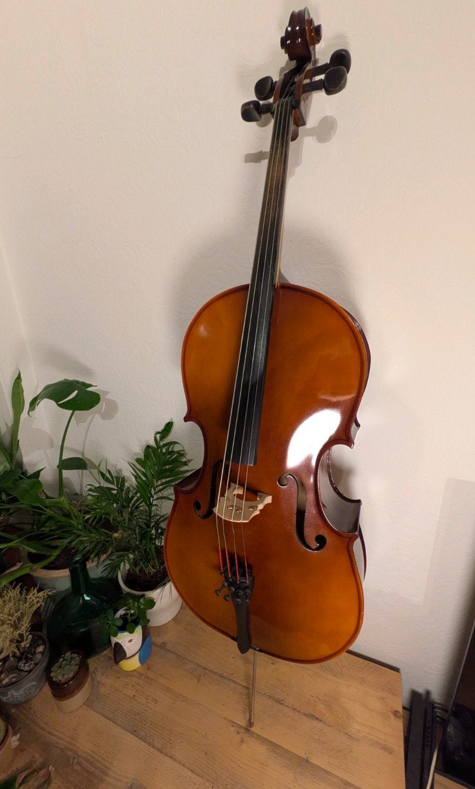 Wilhelm Eberle 3/4 Cello met kapotte Dörfler strijkstok, Muziek en Instrumenten, Strijkinstrumenten | Cello's, Ophalen, Gebruikt