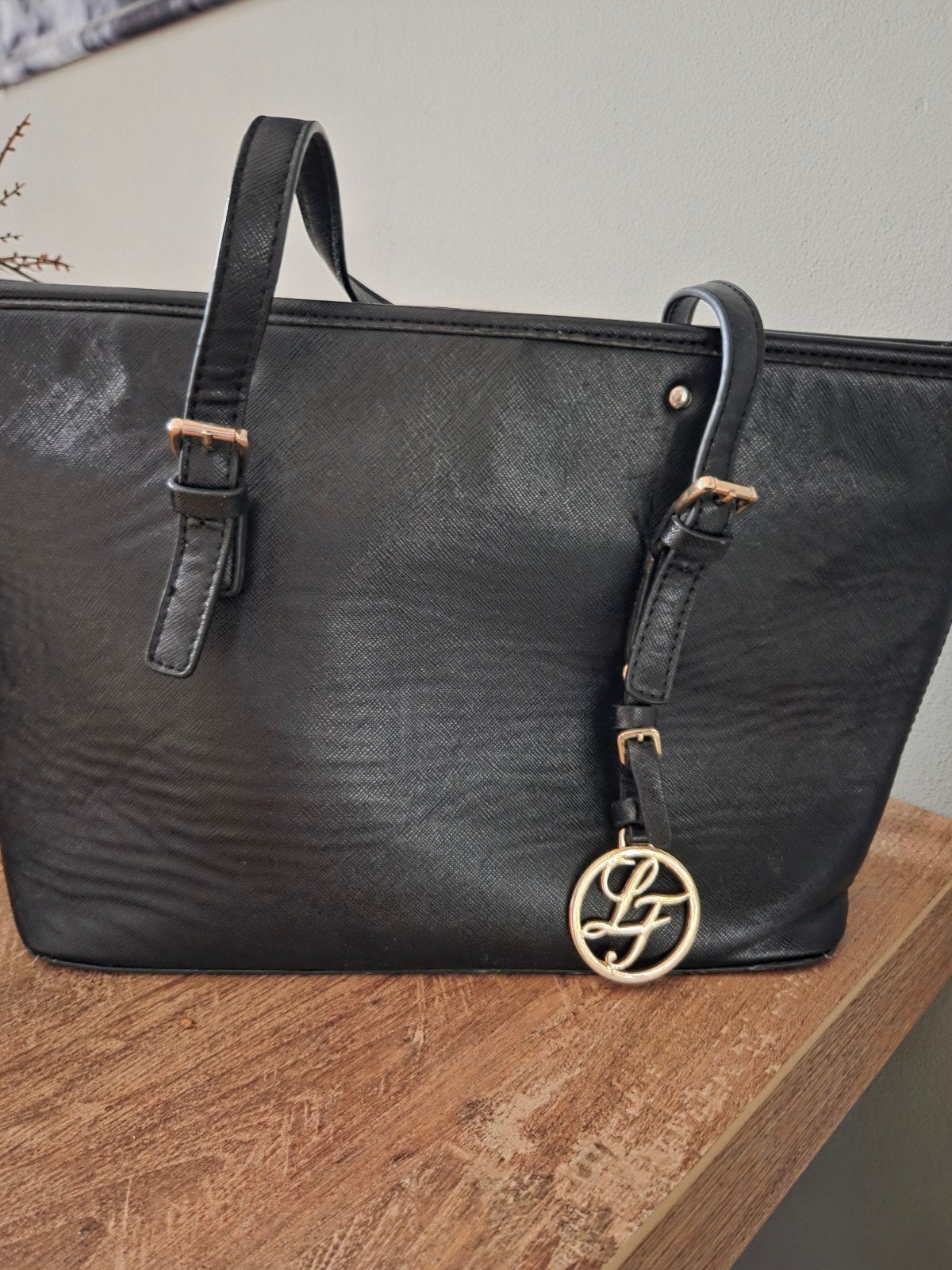 Zwarte handtas Flora & Co Paris, Sieraden, Tassen en Uiterlijk, Ophalen, Zo goed als nieuw, Zwart, Handtas