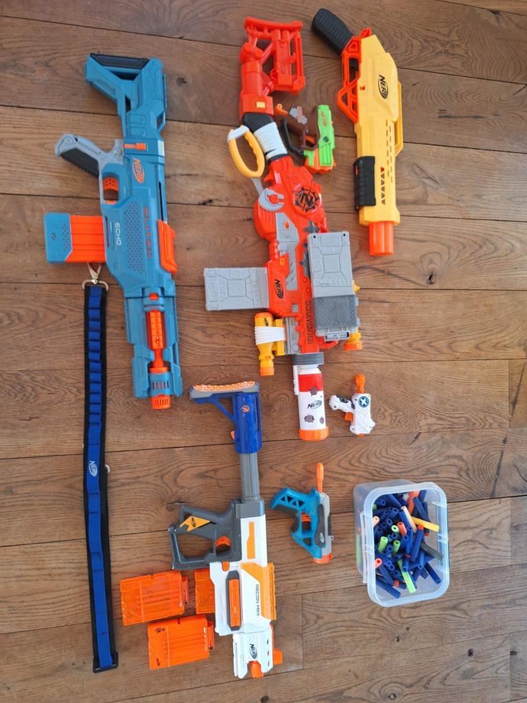 Nerf wapens set, Ophalen of Verzenden, Gebruikt