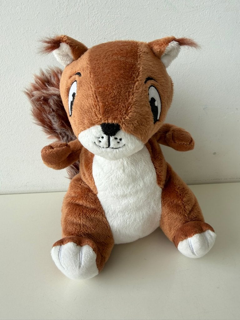 Knuffel eekhoorn bruin 21 cm / COOP / herfst, Overige typen, Ophalen of Verzenden, Zo goed als nieuw, Middelgroot (20 tot 80 cm)