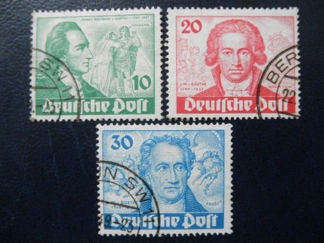Postzegels Duitsland Berlijn 1949 Goethe - cw. 180,00., Ophalen of Verzenden, BRD, Gestempeld