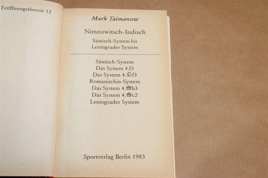 Nimzowitsch-Indisch Samisch — Tajmanov, Schaakopeningen, Boeken, Ophalen of Verzenden, Gelezen, Watersport en Hengelsport