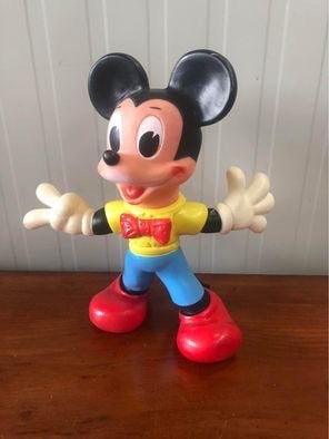 Originele knijpfiguur Mickey Mouse, Verzamelen, Disney, Ophalen of Verzenden, Mickey Mouse, Zo goed als nieuw, Beeldje of Figuurtje
