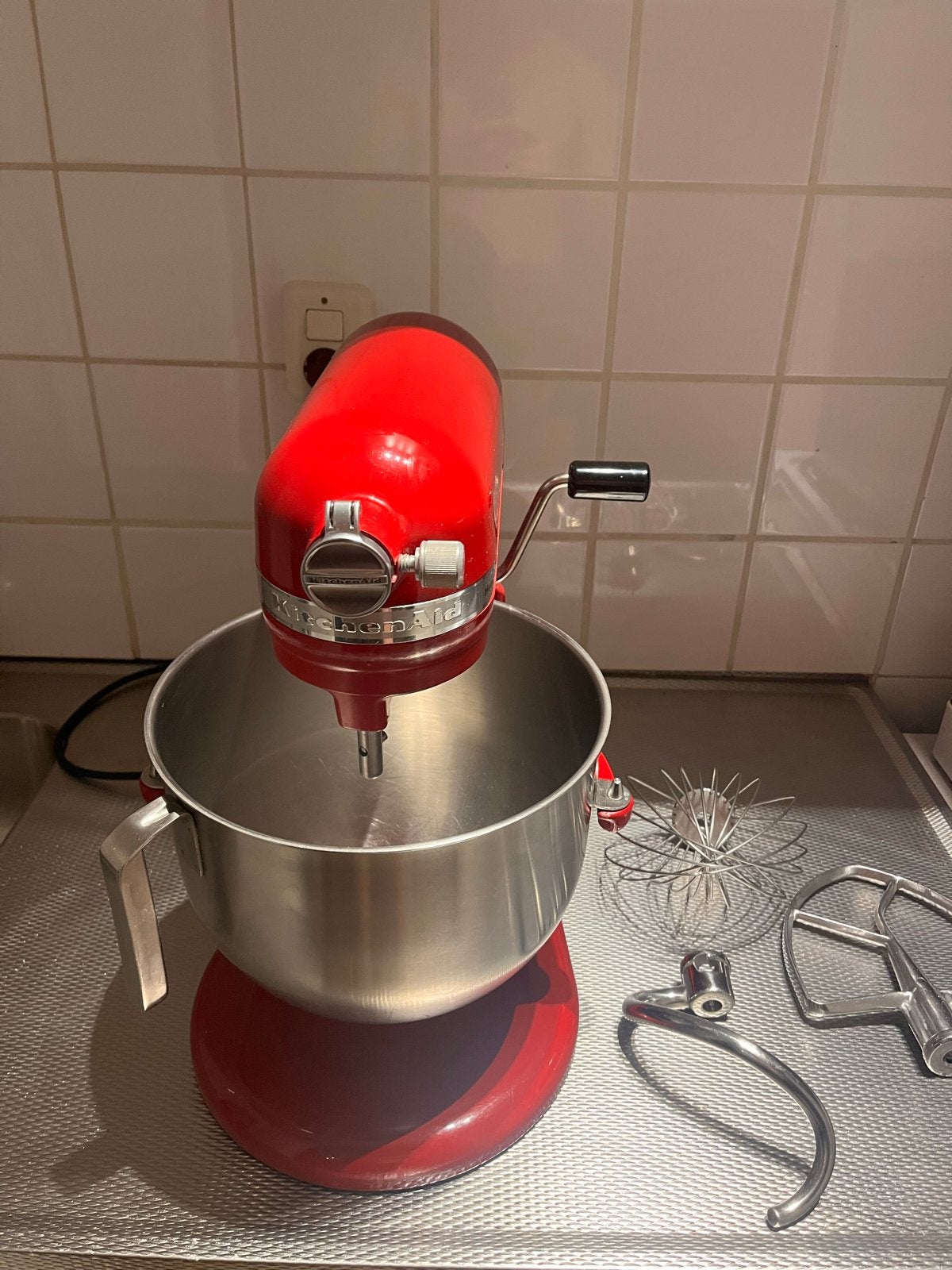 Kitchenaid Heavy Duty 6.9L Keizerrood, 4 liter of meer, Ophalen of Verzenden, Gebruikt, 3 snelheden of meer