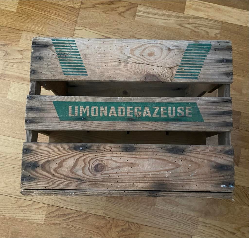 Vintage houten krat met vakken - 100 CL 3-62, Ophalen