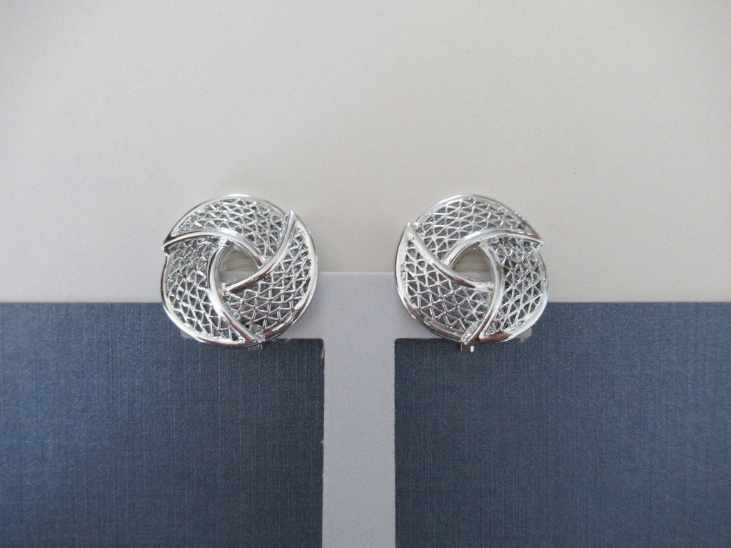 Oorbellen halve maan Crescent 1979 Sarah Cov/, Verzenden, Zo goed als nieuw, Zilver, Overige materialen