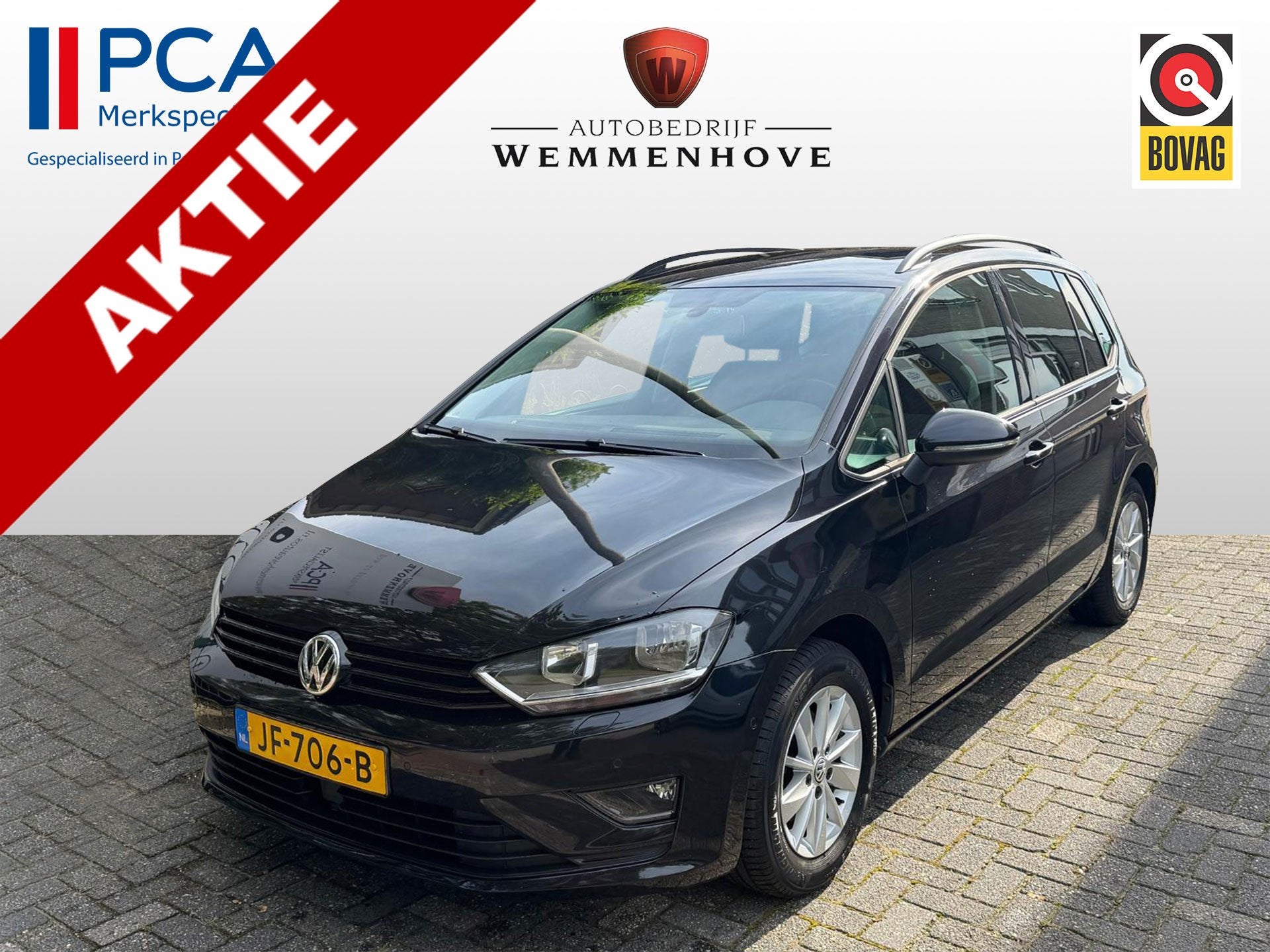 Volkswagen Golf Sportsvan 1.2 TSI Highline (bj 2015), Gebruikt, 4 cilinders, Alcantara, Zwart