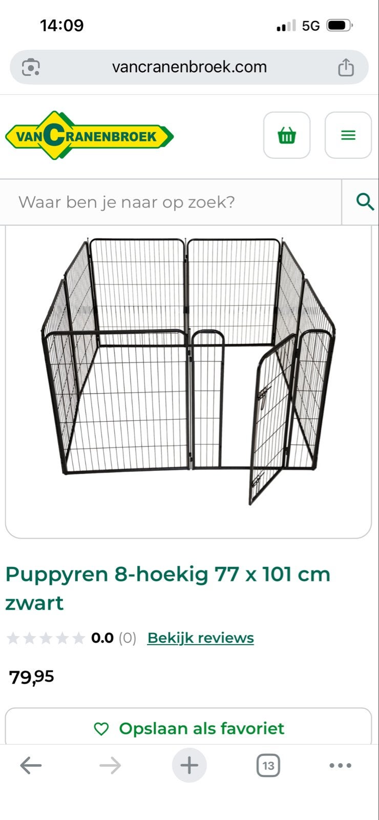Puppy ren, Dieren en Toebehoren, Ophalen, Zo goed als nieuw