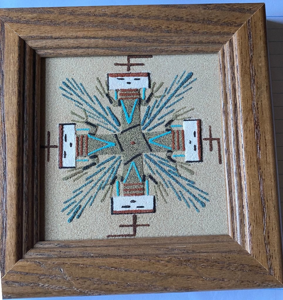 Navajo zandsculptuur, Indiaans  U.S., Ophalen of Verzenden