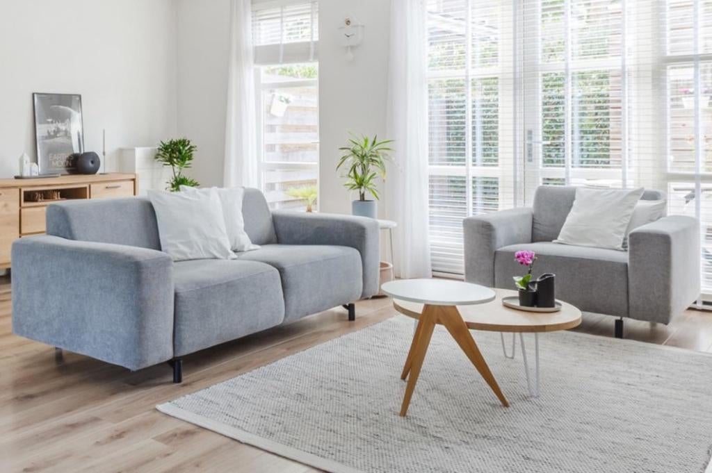 bank met loveseat, Ophalen, Gebruikt, Overige maten, 75 tot 100 cm