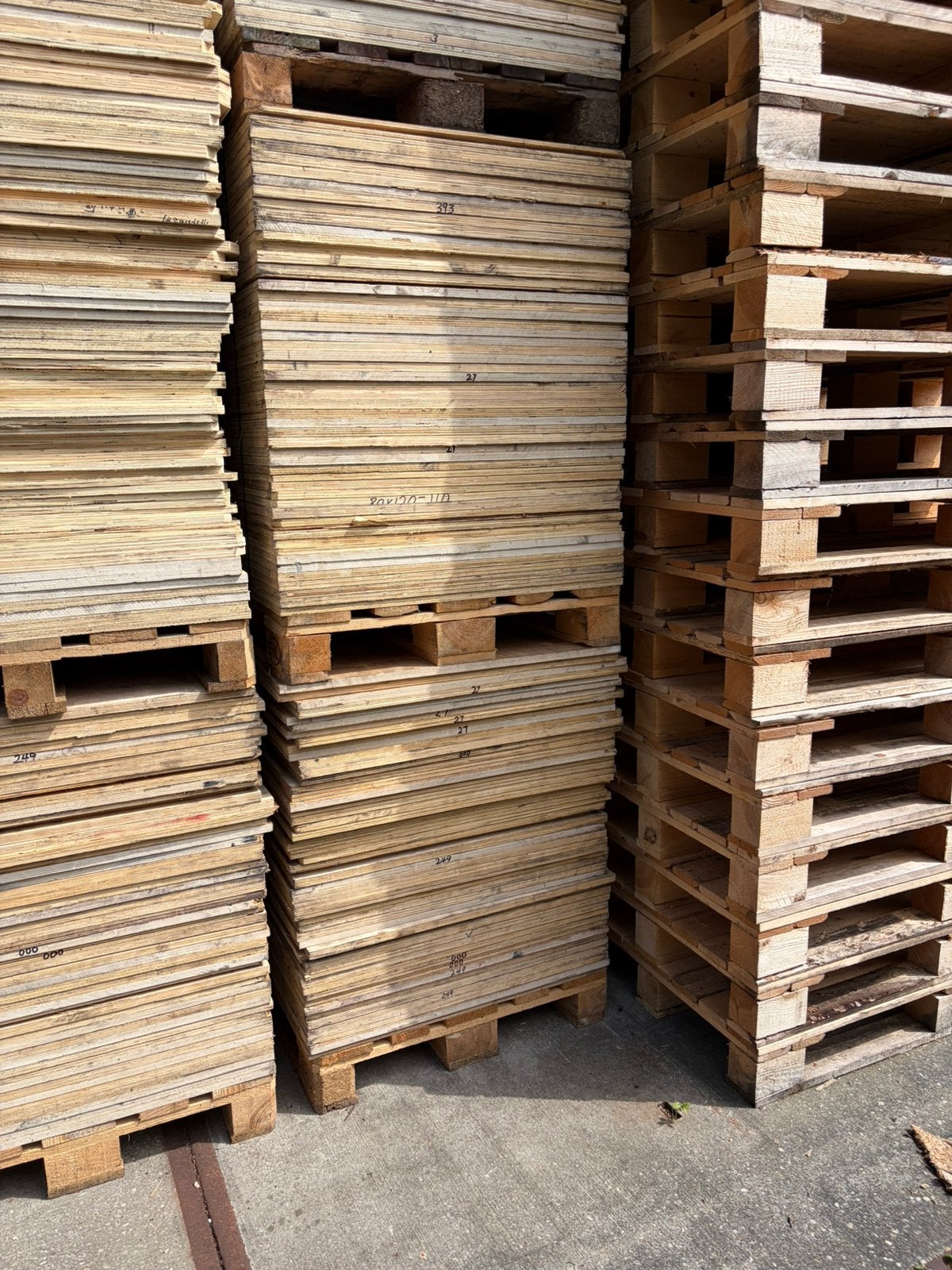 Houten pallet afdekplaten 120x80cm l Multiplex, Ophalen, Minder dan 25 mm, Zo goed als nieuw, Pallet