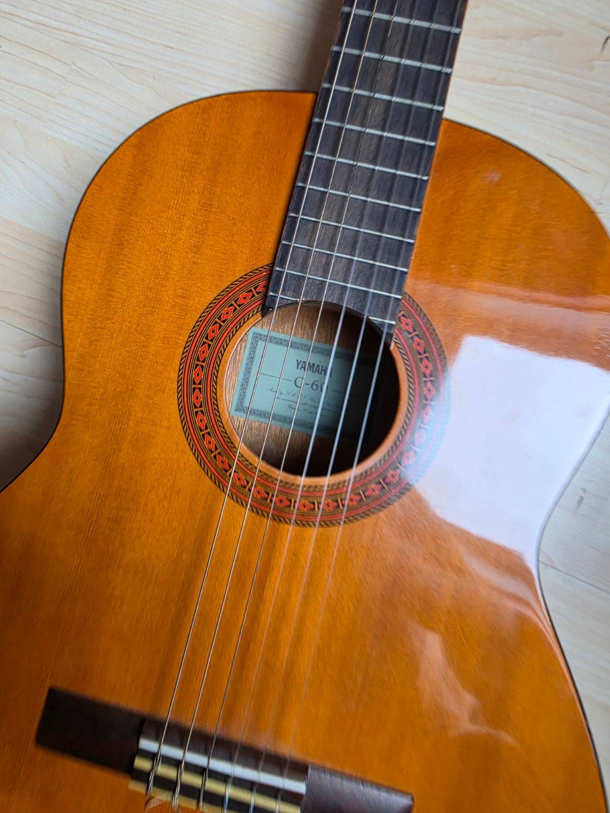 Yamaha C-60 Klassieke Gitaar met Hoes, Muziek en Instrumenten, Snaarinstrumenten | Gitaren | Akoestisch, Ophalen, Gebruikt, Klassieke of Spaanse gitaar