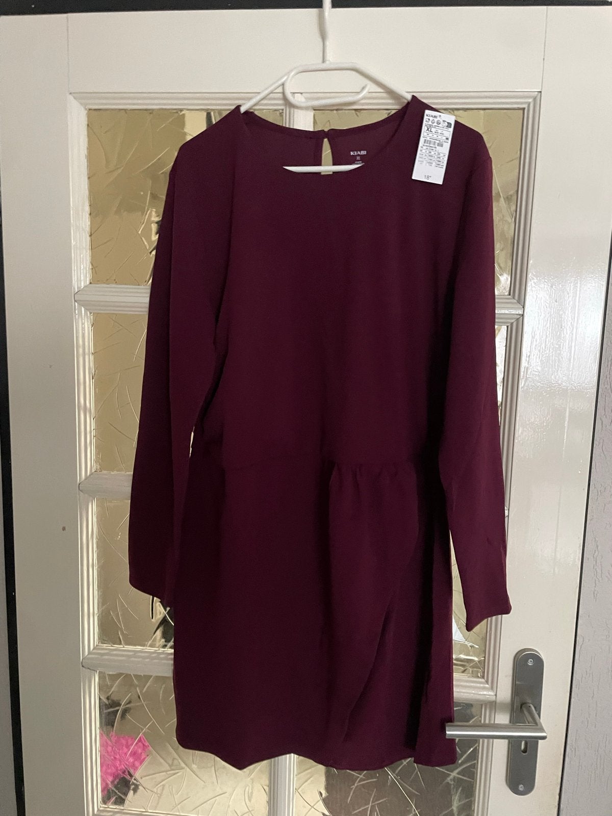 Kiabi bordeauxrode jurk, maat XL, nieuw met kaartje, Maat 46/48 (XL) of groter, Nieuw, Ophalen of Verzenden, Boven de knie