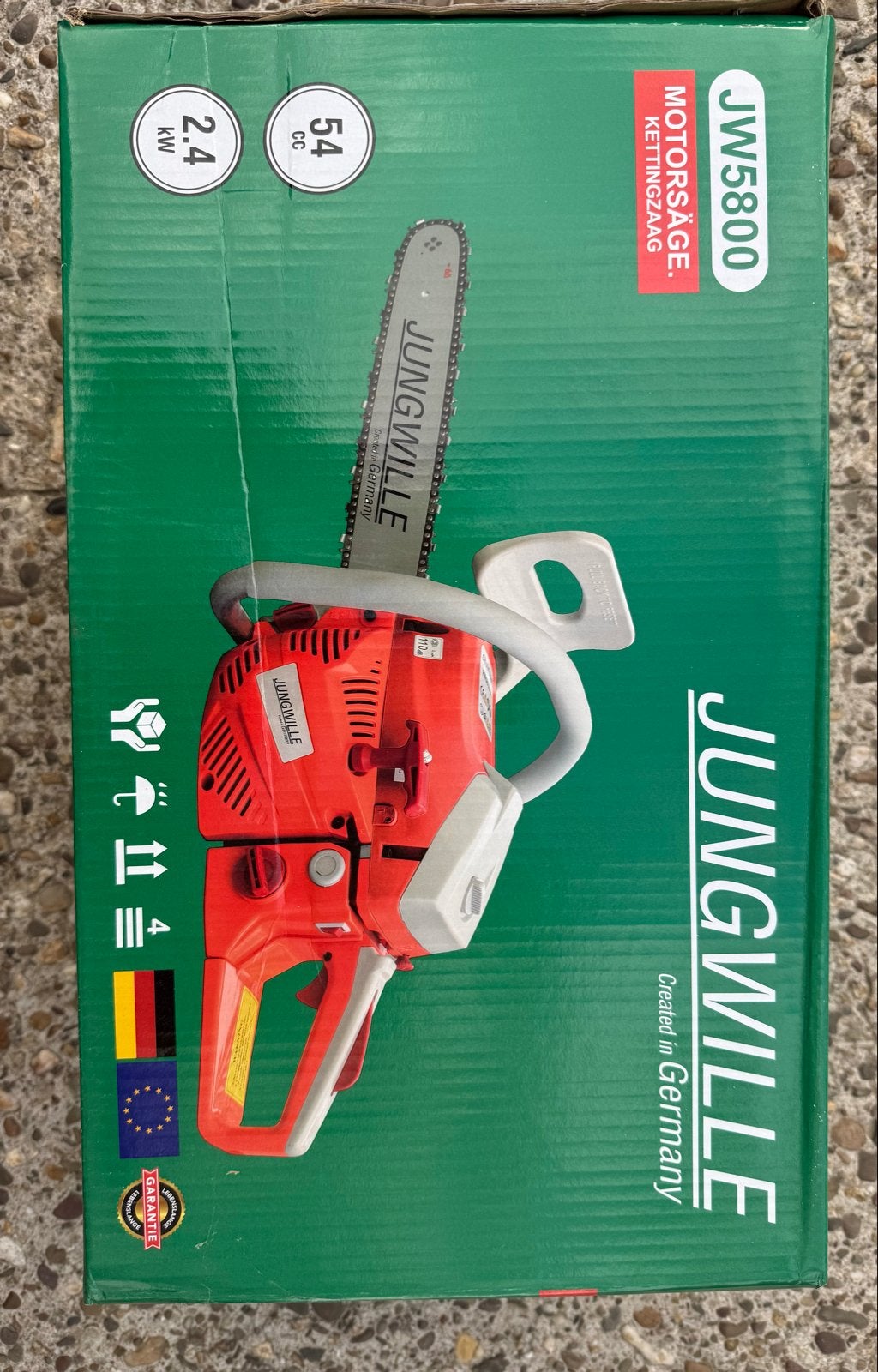 Jungwille JW5800 Kettingzaag 2.4 kW - Nieuw in doos, Ophalen, 70 mm of meer, Kettingzaag, Nieuw