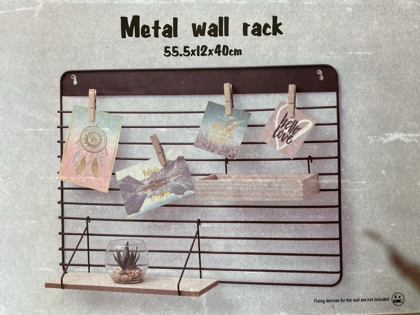 Nieuw metalen wandrek 55.5x12x40cm, Ophalen of Verzenden, Nieuw