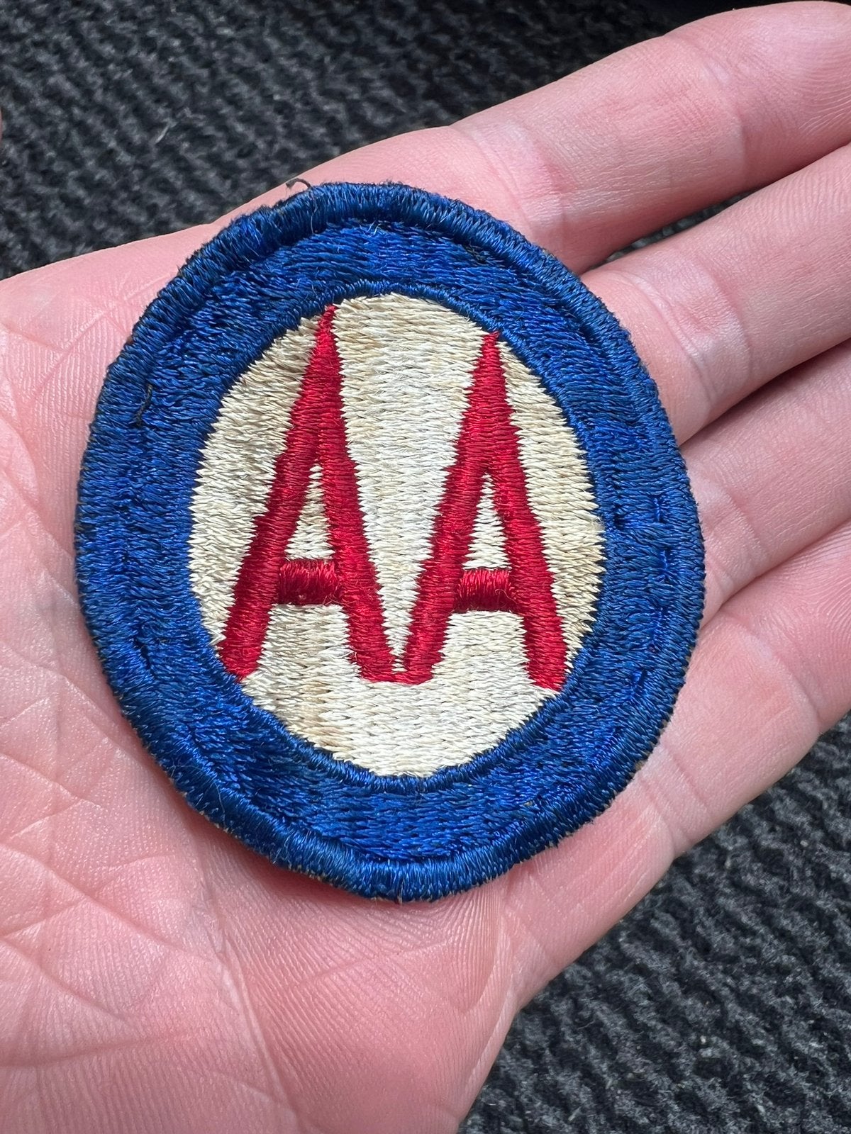 WO2 Amerikaans AA Anti Aircraft Patch embleem, Amerika, Verzenden, Embleem of Badge