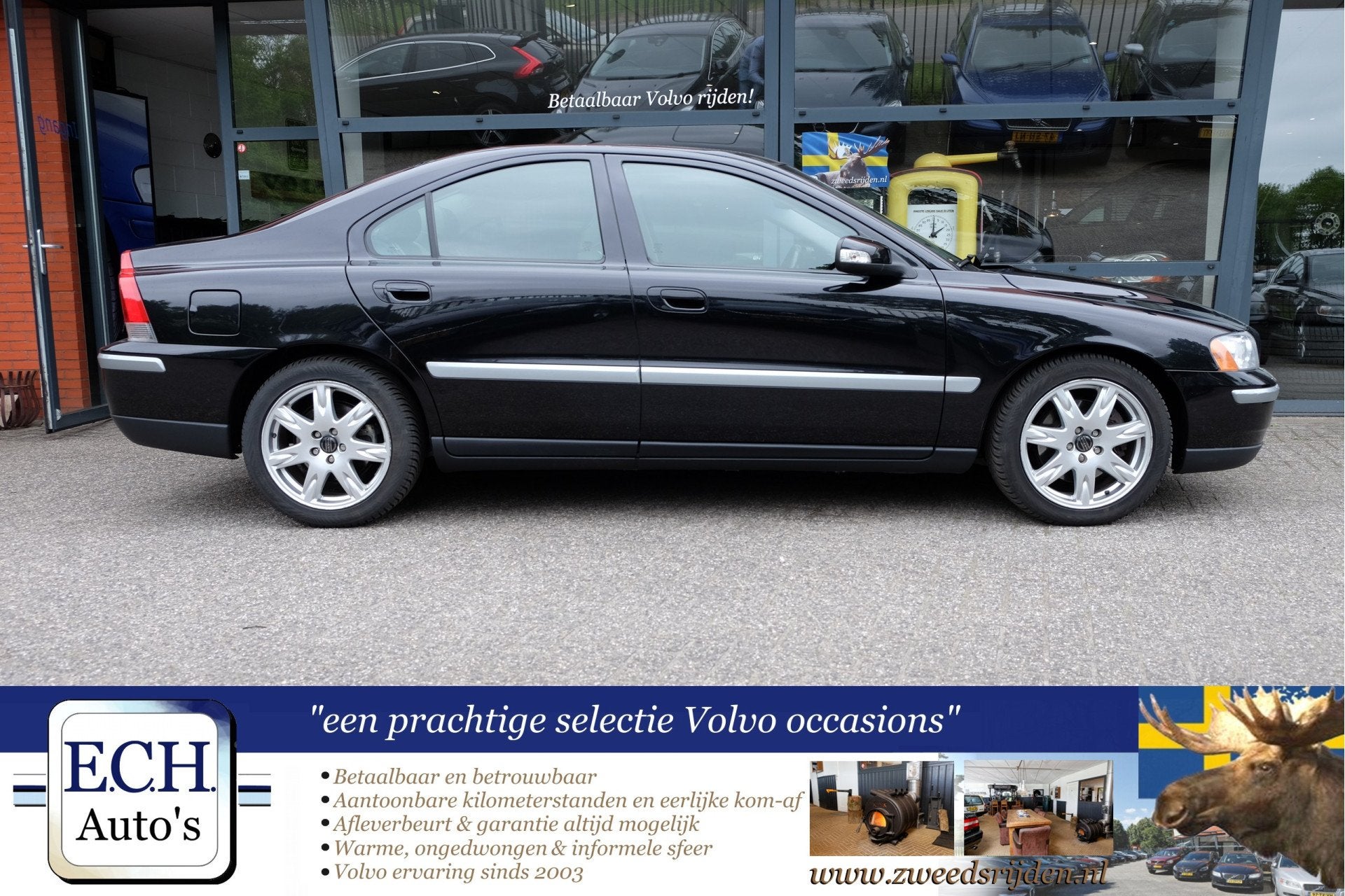 Volvo S60 2.0T 180 pk Drivers Edition Automaat, Schuifdak, Gebruikt, 179 pk, S60, Zwart