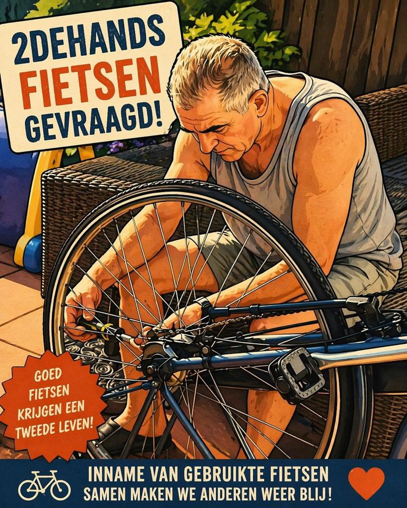Gevraagd Gratis fietsen, Ophalen, Gebruikt, Overige merken