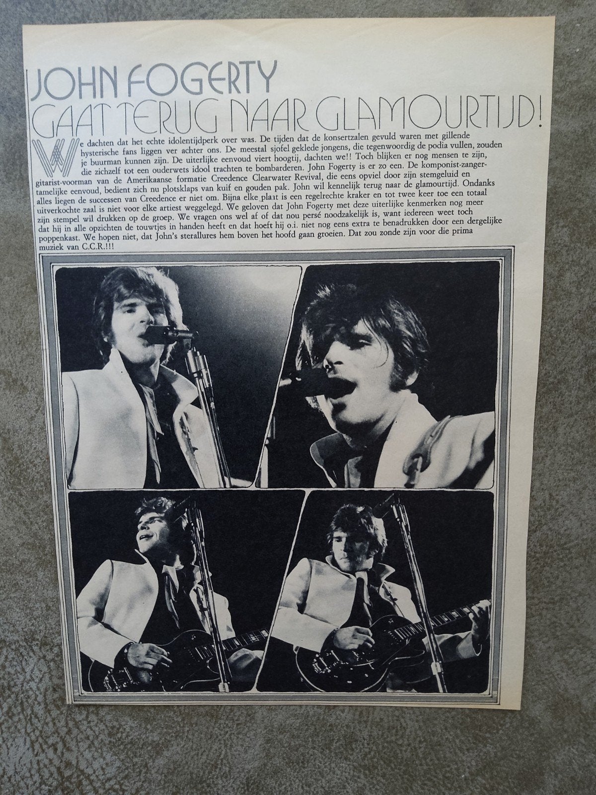 Creedence Clearwater Revival, Ophalen of Verzenden, Boek, Tijdschrift of Artikel