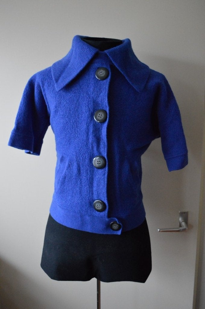 Gerry Weber blauw wollen vest maat 44, Ophalen of Verzenden, Gedragen, Maat 42/44 (L), Blauw