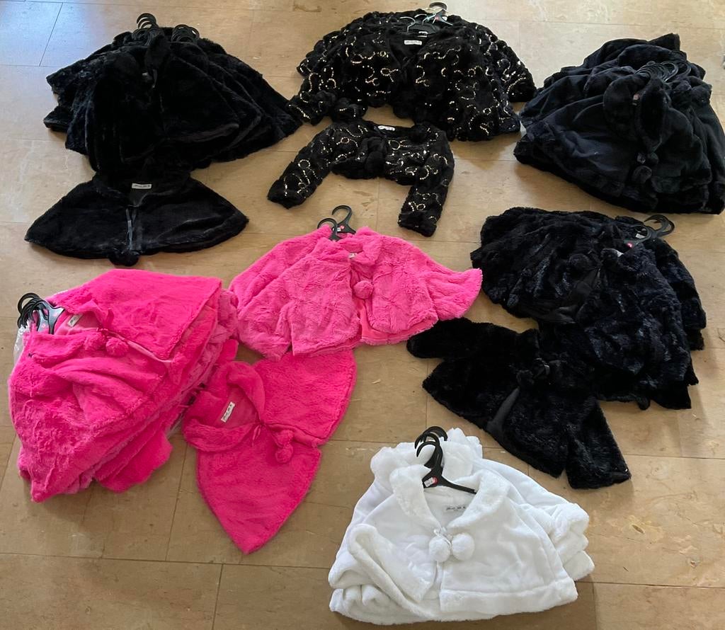 Partij imitatie bont bolero’s + capes voor kinderen 80 stuks, Ophalen of Verzenden, Nieuw, Meisje