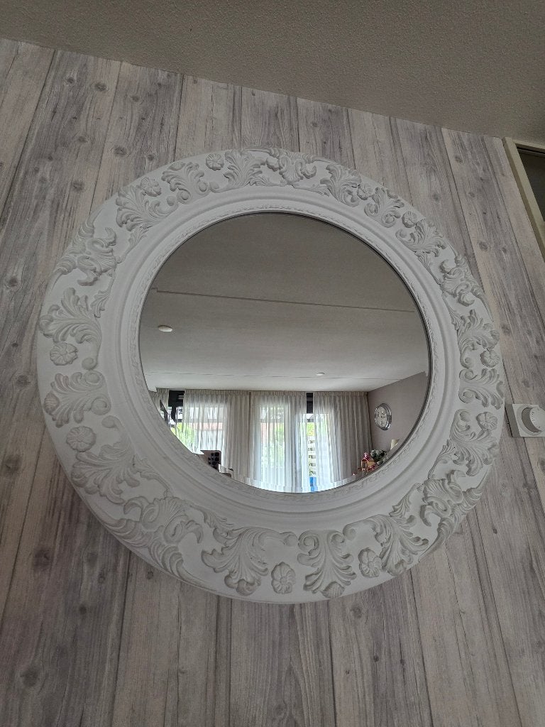 Riviera Maison spiegel, Ophalen, 100 tot 150 cm, Rond, 125 cm of meer