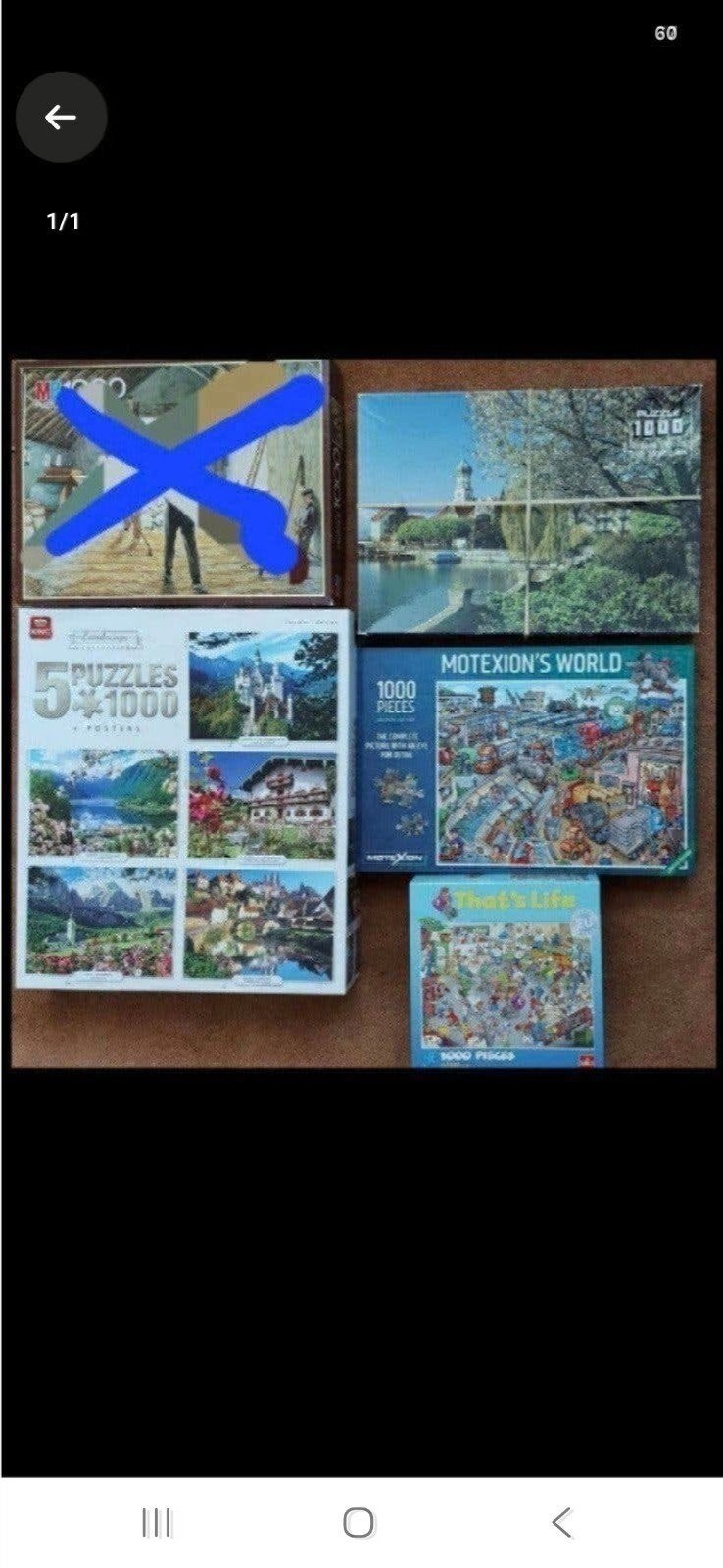 8 legpuzzels 😊 950/1000, Ophalen of Verzenden, 500 t/m 1500 stukjes, Gebruikt, Legpuzzel