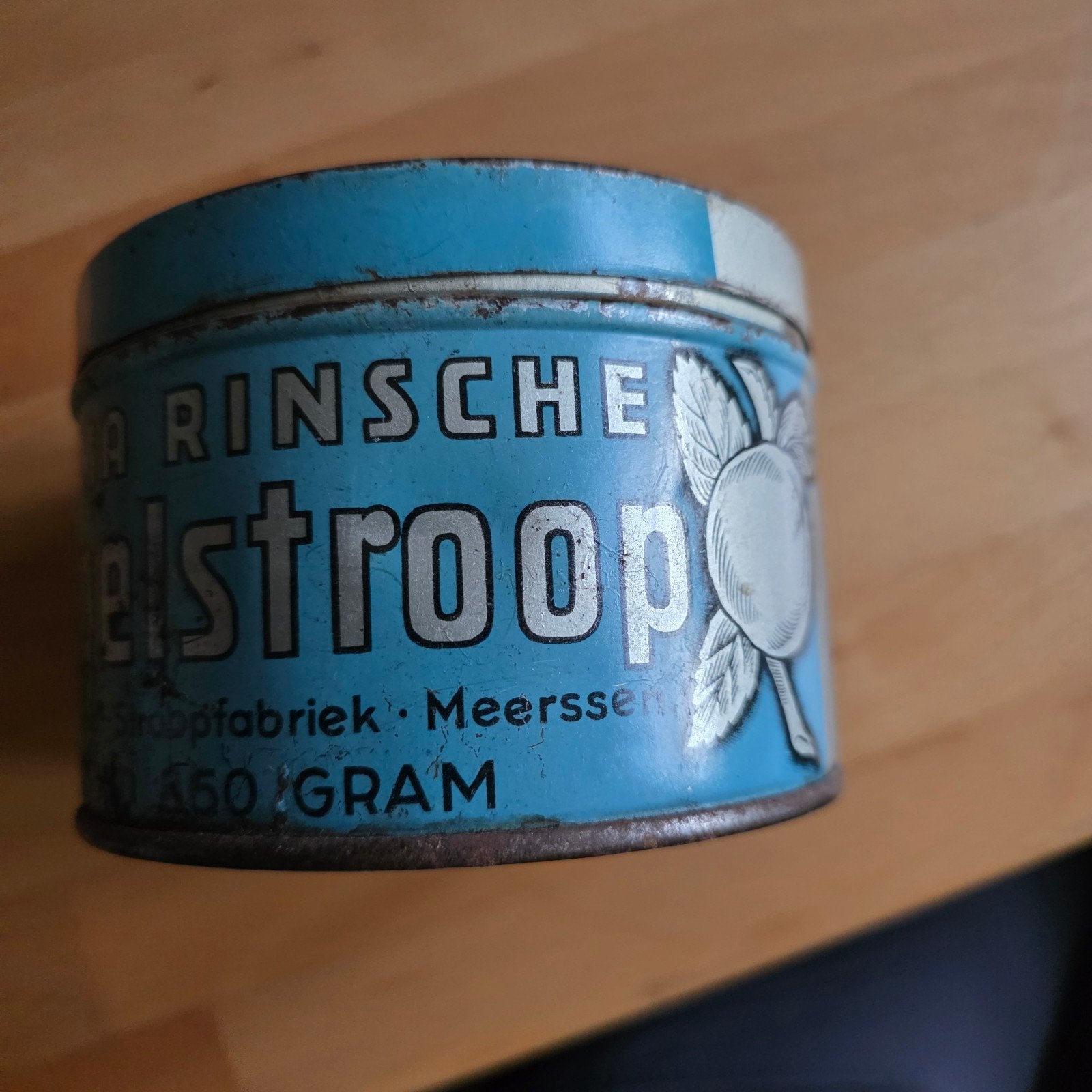 Vintage Prima Rinsche Appelstroop blik - 850 gram, Verzamelen, Ophalen of Verzenden, Gebruikt, Overige