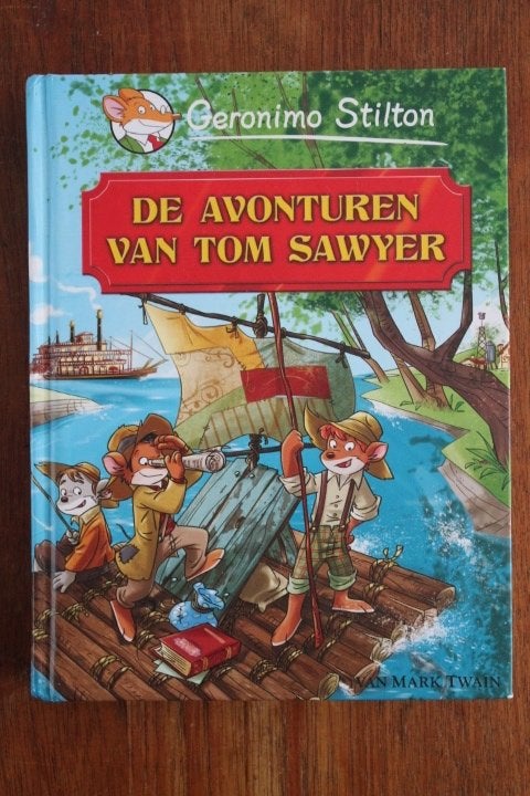 Geronimo Stilton - De avonturen van Tom Sawyer, Ophalen of Verzenden, Gelezen, Fictie algemeen