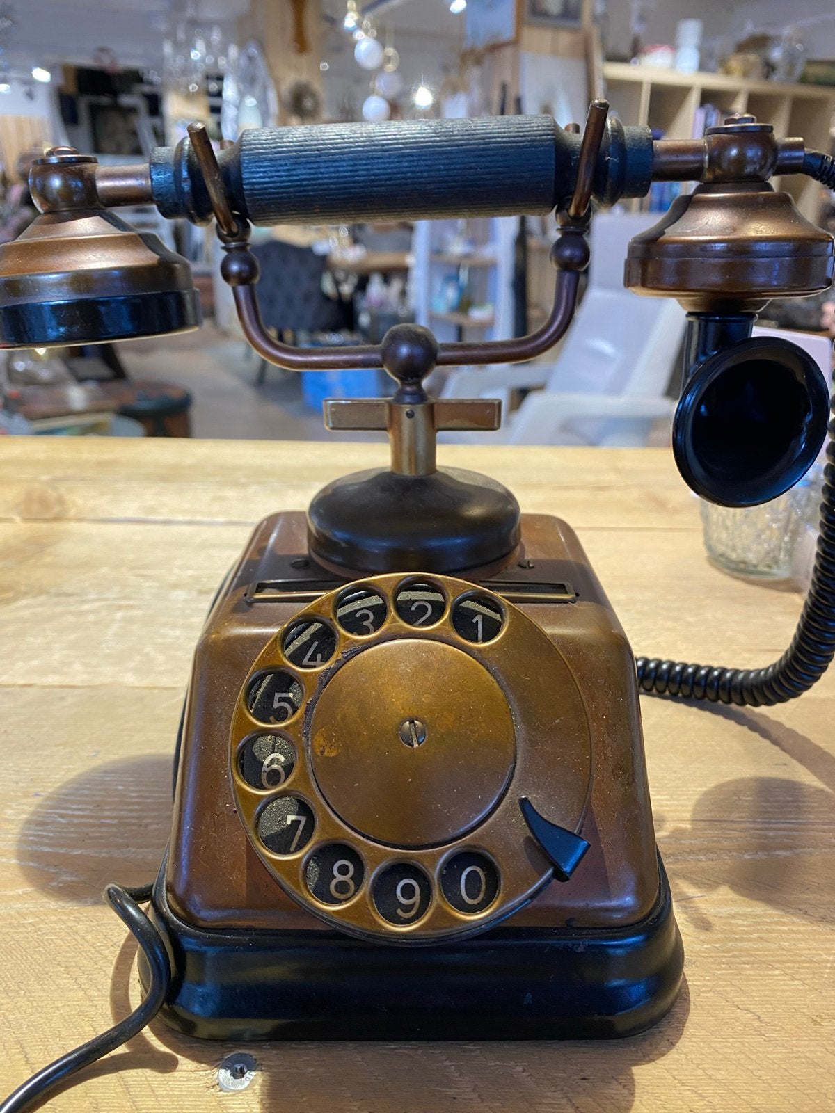Antieke Telefoon met Draaischijf - Decoratief, Antiek en Kunst, Ophalen