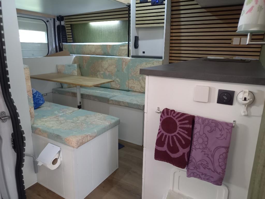 Te Koop Fiat Ducato camper L2H2 3.0 CNG, Chemisch toilet, Buscamper of Camperbus, Koelkast, Tot en met 2