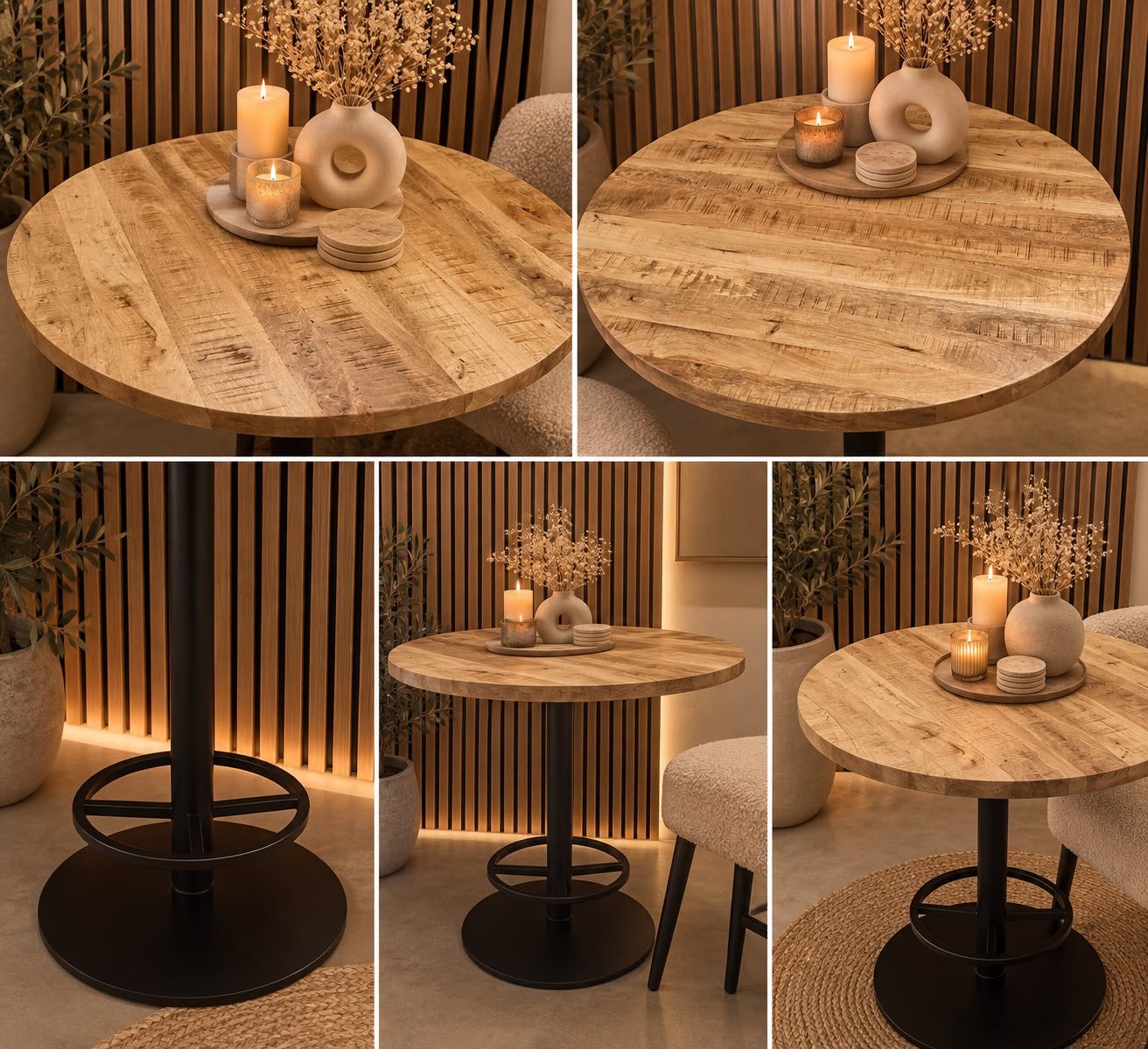 Mango Bartafel 120cm blad als Nieuw., Huis en Inrichting, Ophalen, Zo goed als nieuw