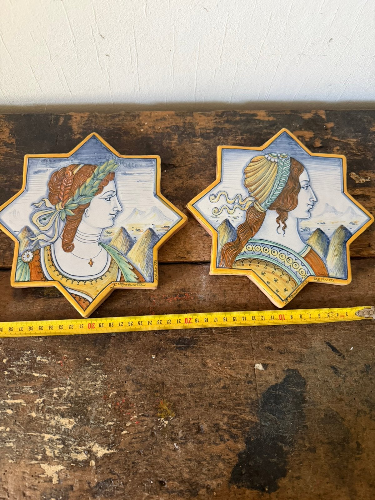 2 mooie gesigneerde jugendstil / art deco tegels, Antiek en Kunst, Ophalen of Verzenden