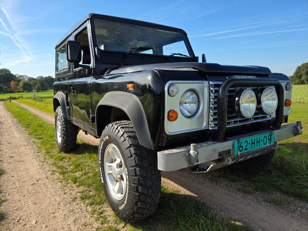 Land Rover Defender 90 3.5 V8 Benzine 1986 !!BELASTINGVRIJ!!, Auto's, 136 pk, 1610 kg, 8 cilinders, Leder en Stof