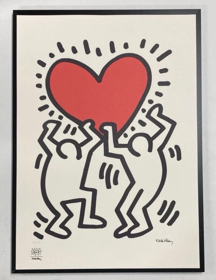 Keith Haring : litho op groot formaat, Antiek en Kunst, Ophalen of Verzenden