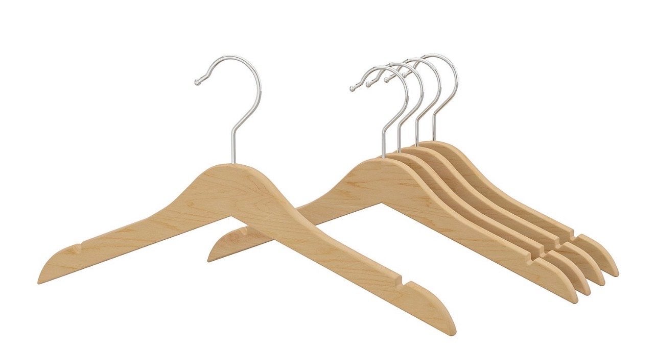 10 houten kledinghangers, Ophalen, Zo goed als nieuw, Hout