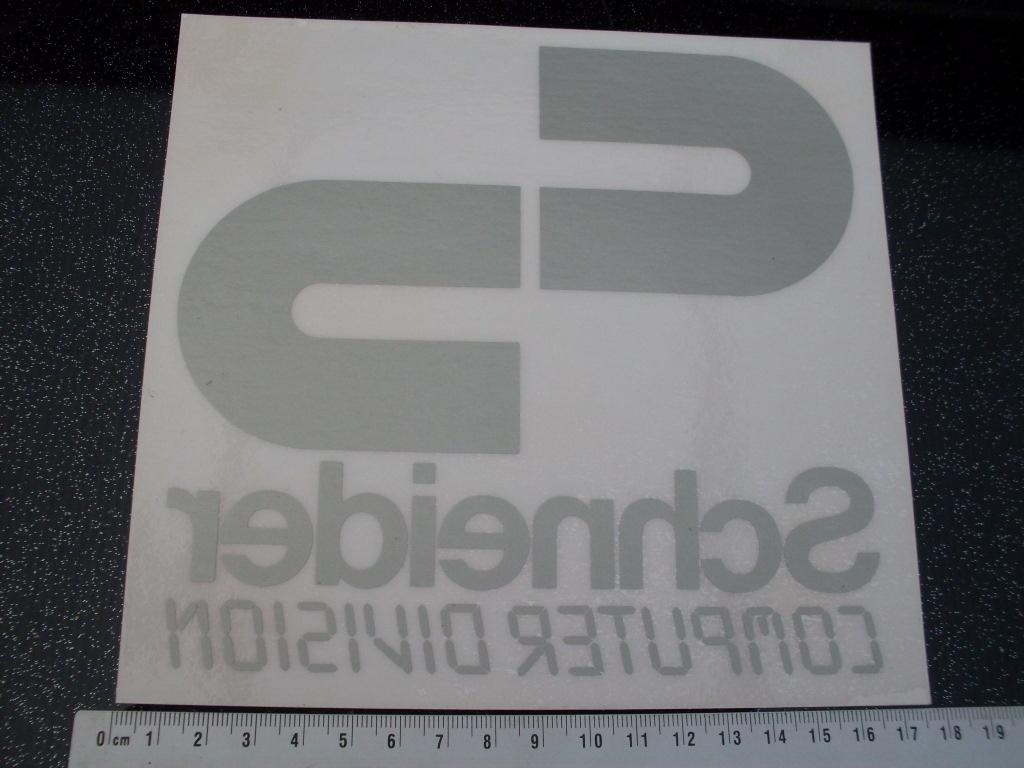 ruit sticker schneider computer division logo, Verzenden, Zo goed als nieuw, Merk