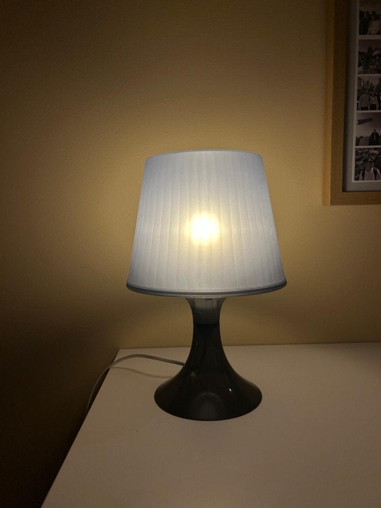 IKEA Lampan donkerblauw/zwart, Ophalen, Vintage, E14 (klein), 29 cm