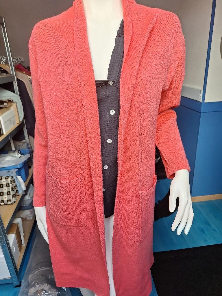 Lang vest roze/ koraal kleurige mt.m/l izgs, Ophalen of Verzenden, Zo goed als nieuw, Maat 38/40 (M), Roze