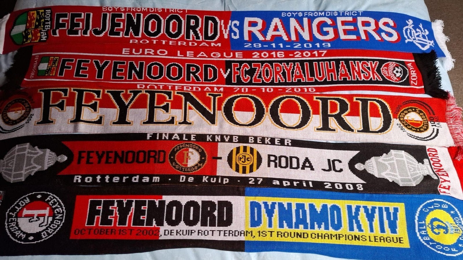 Diverse Feyenoord sjaals
2002-2019, Verzenden, Zo goed als nieuw, Feyenoord, Vaantje of Sjaal