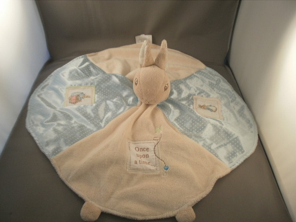 Beatrix potter konijn doek the world crème bruin met 2 vak, Overige karakters, Blauw, Konijn, Ophalen of Verzenden