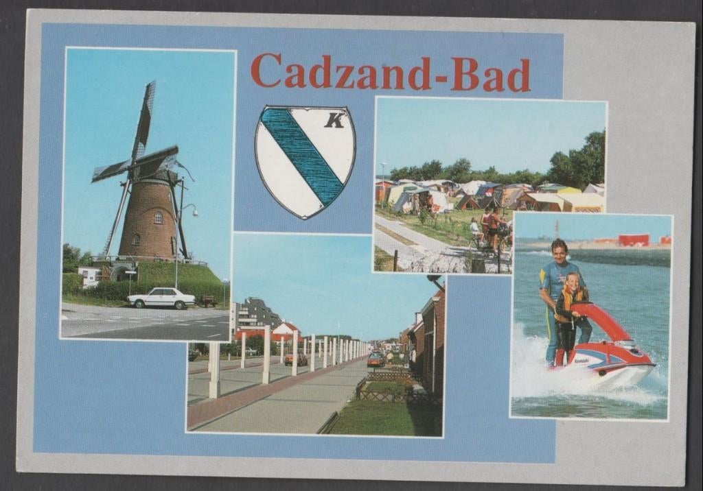 Cadzand - Bad Molen Camping Waterscooter 1991 gelopen, Verzenden, 1980 tot heden, Ongelopen, Zeeland